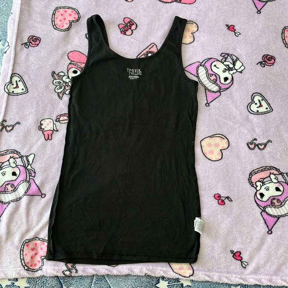Time And Tru size small black tank top